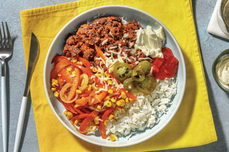 Spiced Black Bean & Veggie Fajita Bowl
