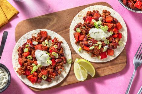 Mexican Spiced Beef Tostadas Rapidas