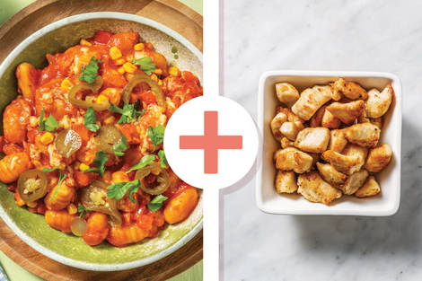 Cheesy Mexican-Spiced Grilled Chicken Gnocchi