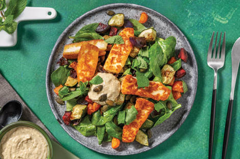 Middle Eastern Haloumi & Roast Veggie Toss