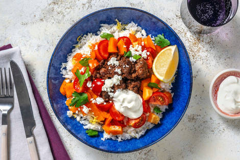 Bols de bœuf façon moyen-orientale