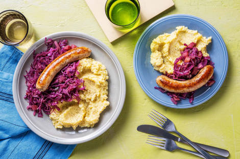 Mijoté de chou rouge et saucisse de poulet