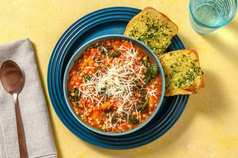 Italiaans gekruide groentestoof met parelcouscous