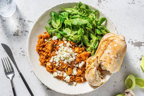 Snelle linzenstoof met champignons