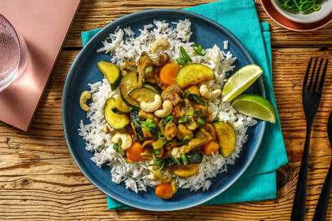 Mildes gelbes Curry mit Zucchetti