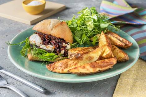 Mushroom and Goat's Cheese Burger