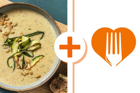 Courgettesoep met bospaddenstoelenpesto