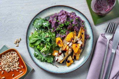 Orangen-Chicorée mit Ziegenkäse-Crumble