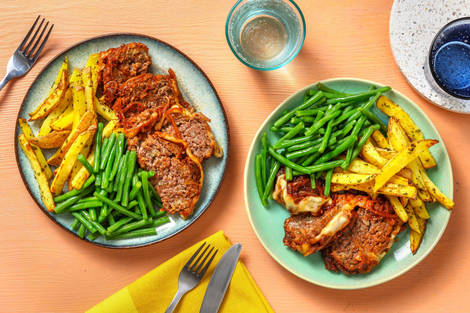 Gehaktbrood met mozzarella en tomatensaus