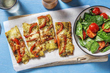 Pesto Mozzarella Flatbread