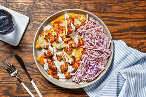 Buffalo-Style Chicken Flatbreads