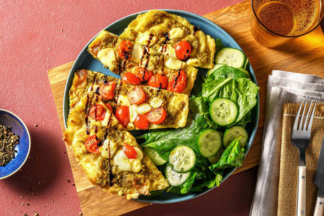 Pains plats façon caprese