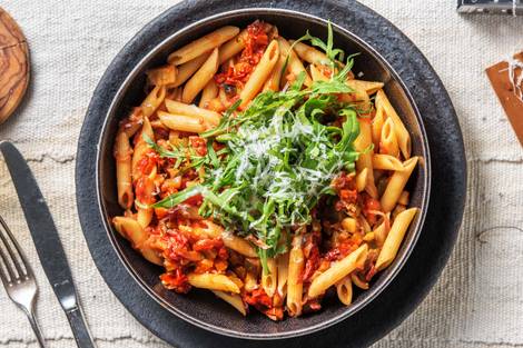 Pasta nach Art Caponata