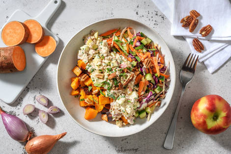 Gepofte zoete aardappel met frisse tonijnsalade