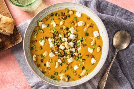 Peruaanse aardappelsoep met feta