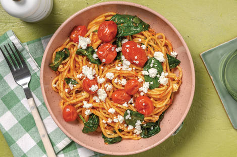 Goat Cheese & Pesto Spaghetti