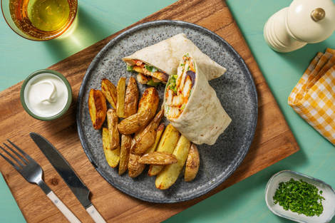 Pikanter Piri-Piri-Halloumi-Wrap
