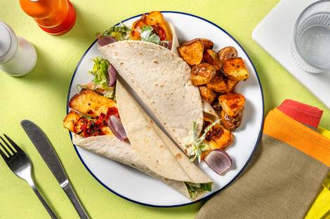 Pikanter Piri-Piri-Halloumi-Wrap