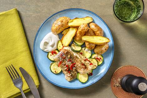 Pikantes Seelachsfilet an Kräutermarinade