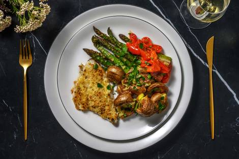 Pistachio Crusted Sea Bream and Smashed Potatoes