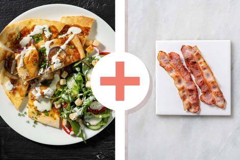 Pizzas au poulet BBQ et au bacon