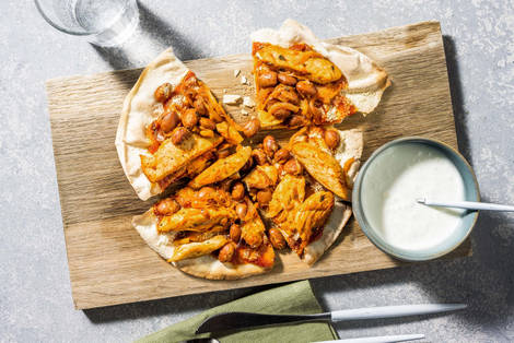 Pizzetta mit BBQ Chicken