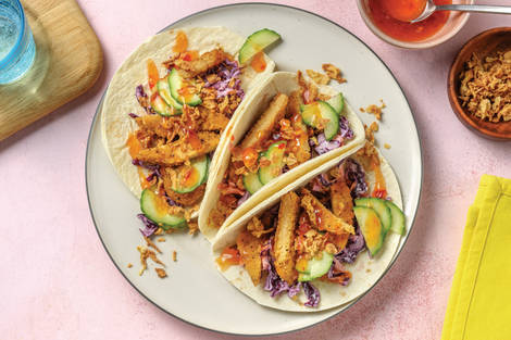 Plant-Based Crumbed Chick'n Tacos