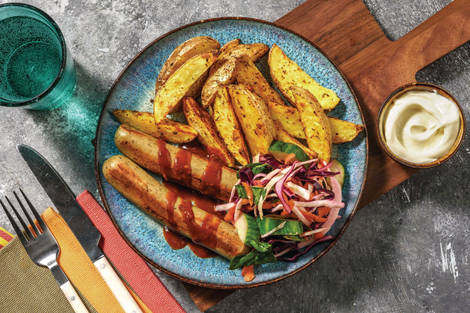 Plant-Based Sausages & Chipotle Sauce