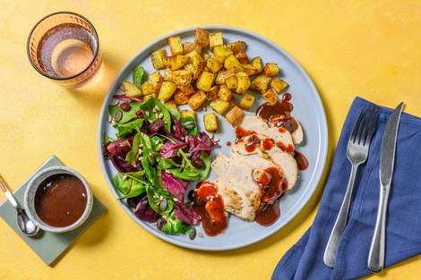 Poulet à la sauce BBQ aux bleuets