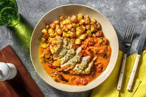 Pouletbrust gefüllt mit Basilikum-Frischkäse