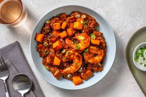 Prawn and Roasted Butternut Squash Dal