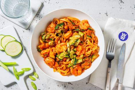 Prawn and Tomato Linguine