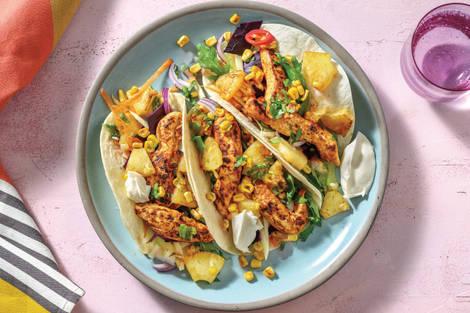 Quick Caribbean-Spiced Chicken Tacos