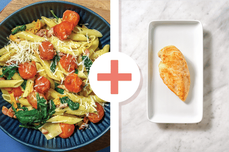 Quick Chicken, Bacon & Cherry Tomato Penne