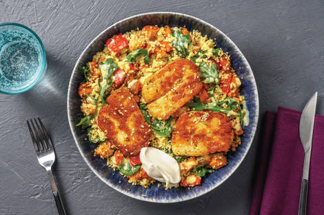 Honey-Sesame Herbed Haloumi