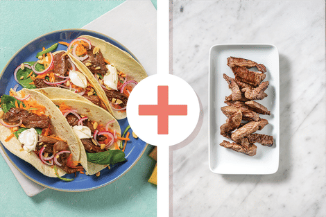 Double Honey-Soy Beef Tacos