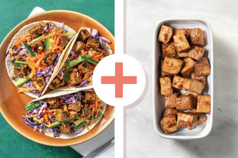 Easy Double Katsu Glazed Tofu Tacos & Aioli Slaw