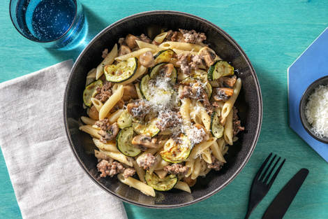 Ragù bianco à la crème et viande hachée de bœuf