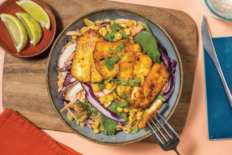 Rainbow Haloumi Bowl & Chipotle Slaw