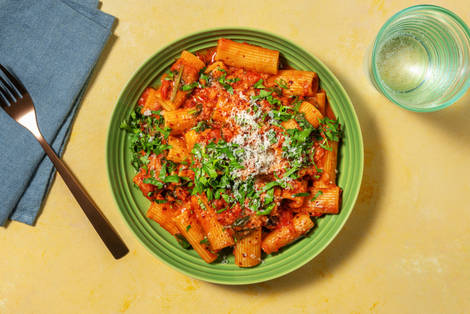 Fresh Rigatoni and Chorizo Rosé Marinara