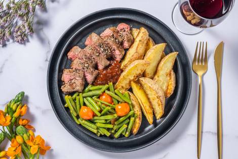 Rindshuftsteak mit Pflaumendip