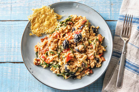 Risotto mit getrockneten Tomaten