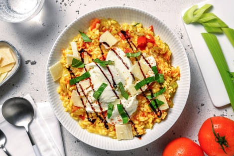 Risotto pimenté à la mozzarella