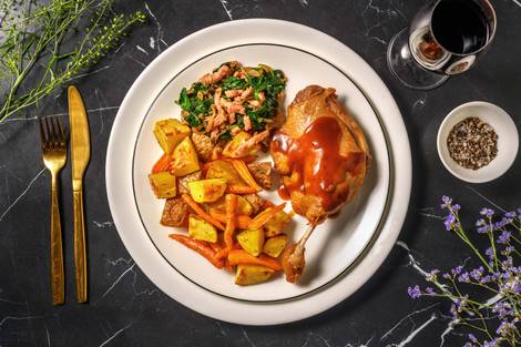 Roasted Confit Duck Leg and Red Wine Jus