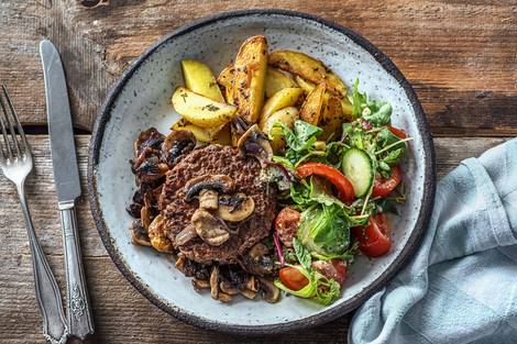 Steak haché au champignons