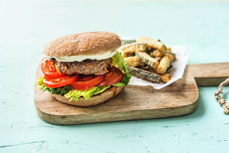 Saftiger Rindfleischburger