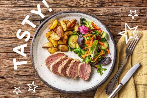 Saftiges Schweinefilet mit Senfkruste