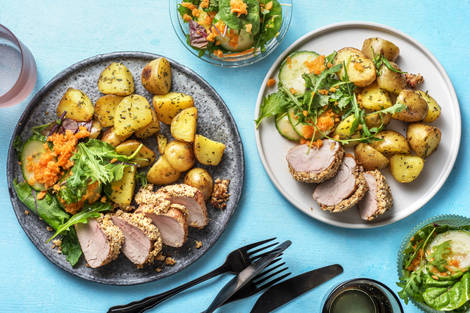 Saftiges Schweinefilet mit Senfkruste