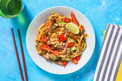 Salade fusion à l'asiatique aux émincés végétariens