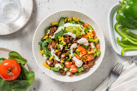 Carb Smart Beef Taco Salad Bowls